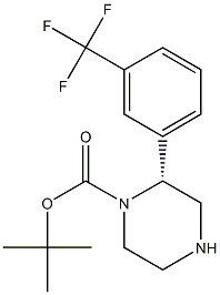 (R)-2-(3-TRIFLUOROMETHYL-PHENYL)-PIPERAZINE-1-CARBOXYLIC ACID TERT-BUTYL ESTER Struktur