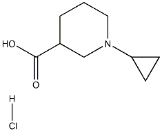 1-CYCLOPROPYL-PIPERIDINE-3-CARBOXYLIC ACID HYDROCHLORIDE Struktur