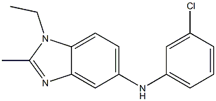 (3-CHLORO-PHENYL)-(1-ETHYL-2-METHYL-1H-BENZOIMIDAZOL-5-YL)-AMINE Struktur