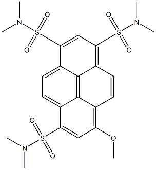 8-METHOXY-N,N,N',N',N'',N''-HEXAMETHYLPYRENE-1,3,6-TRISULFONAMIDE Struktur