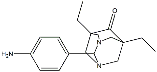 2-(4-AMINOPHENYL)-5,7-DIETHYL-1,3-DIAZATRICYCLO[3.3.1.1(3,7)]DECAN-6-ONE Struktur