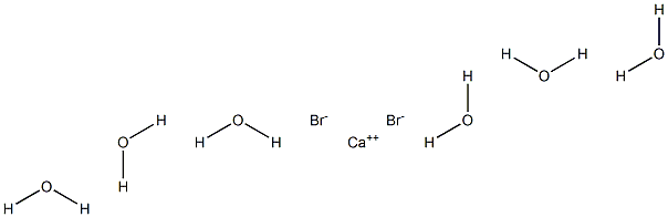 Calcium bromide hexahydrate Struktur