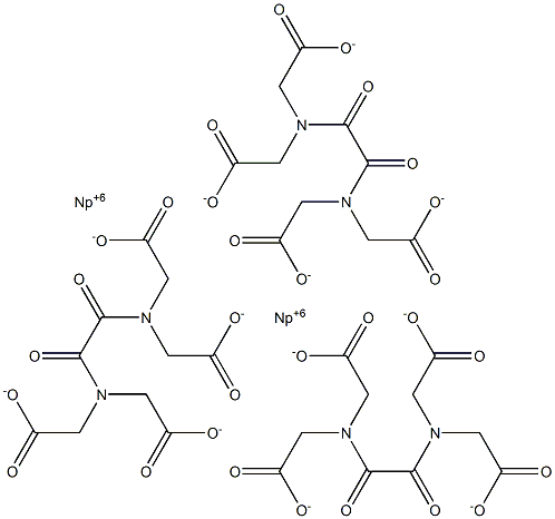 Dioxoneptunium(VI) trihydrogen EDTA Struktur