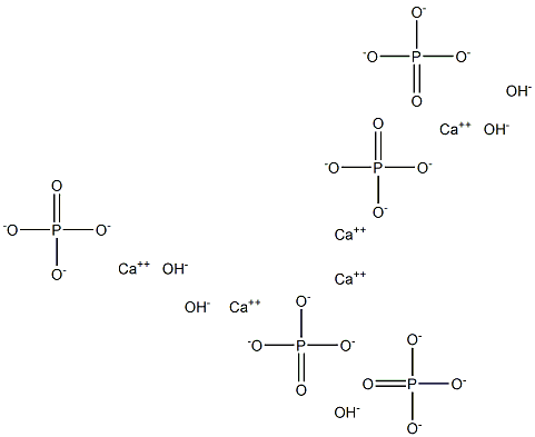 Pentacalcium hydroxide phosphate Struktur