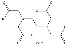 Praseodymium(III) hydrogen EDTA Struktur