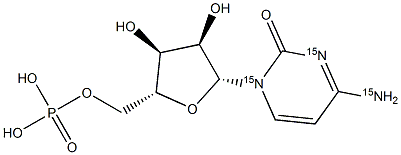 Cytidine 5'-Monophosphate-15N3 Struktur