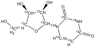 Uridine-13C915N2 Struktur