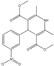 Dimethyl 2,6-dimethyl-4-(3-nitrophenyl)-1,4-dihydropyridine-3,5-dicarboxylate Struktur