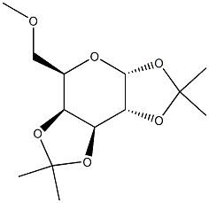 1,2:3,4-Di-O-isopropylidene-a-D-galacturonidemethylester Struktur