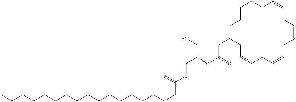 1-octadecanoyl-2-(5Z,8Z,11Z,14Z-eicosatetraenoyl)-sn-glycerol Struktur