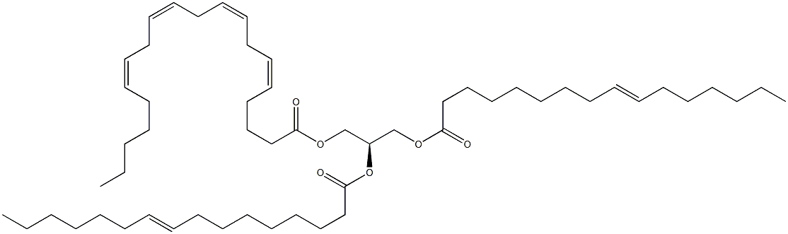 1,2-di-(9Z-hexadecenoyl)-3-(5Z,8Z,11Z,14Z-eicosatetraenoyl)-sn-glycerol Struktur