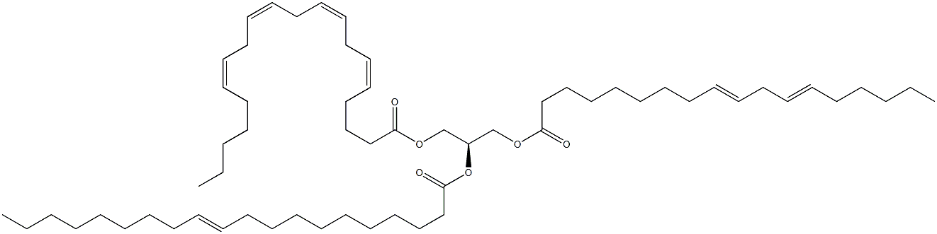 1-(9Z,12Z-octadecadienoyl)-2-(11Z-eicosenoyl)-3-(5Z,8Z,11Z,14Z-eicosatetraenoyl)-sn-glycerol Struktur