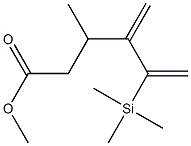 4-Pentenecarboxylic acid, 2-methyl-3-methylene-4-trimethylsilyl-, meth yl ester Struktur