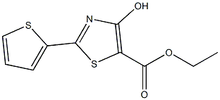 Ethyl 4-hydroxy-2-thien-2-yl-1,3-thiazole-5-carboxylate Struktur