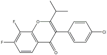 3-(4-CHLORO-PHENYL)-7,8-DIFLUORO-2-ISOPROPYL-CHROMEN-4-ONE Struktur