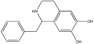 1-benzyl-6,7-dihydroxy-1,2,3,4-tetrahydroisoquinoline Struktur