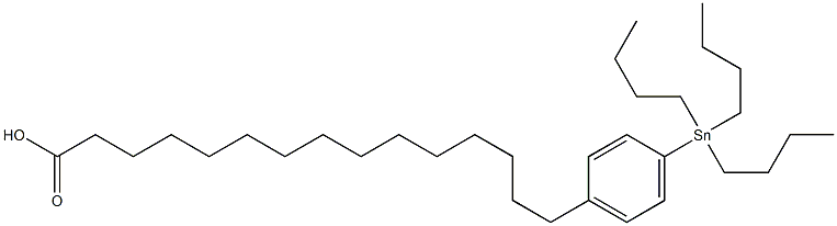 15-(4-tributylstannylphenyl)pentadecanoic acid Struktur