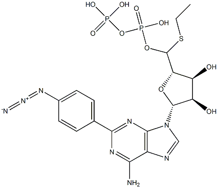 2-(4-azidophenyl)ethylthioadenosine 5'-diphosphate Struktur