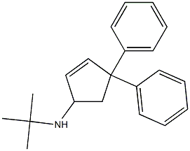 N-tert-butyl-4,4-diphenyl-2-cyclopentenylamine Struktur