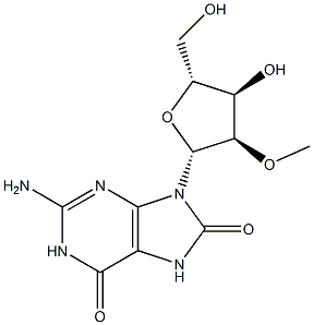 8-oxo-7,8-dihydro-2'-O-methylguanosine Struktur