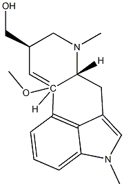 1-methyl-10-methoxy-9,10-dihydrolysergol Struktur