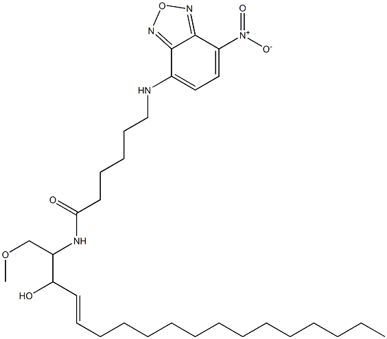 N-(6-N--(7-nitrobenz-2-oxa-1,3-diazol-4-yl)aminohexanoyl)-1-O-methylsphingosine Struktur