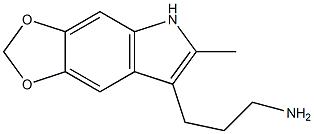 2-methyl-3-(gamma-aminopropyl)-5,6-methylenedioxyindole Struktur