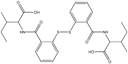 2,2'-dithiobis(N-(1-carboxy-2-methylbutyl)benzamide) Struktur