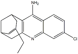 12-amino-3-chloro-9-ethyl-6,7,10,11-tetrahydro-7,11-methanocycloocta(b)quinoline Struktur