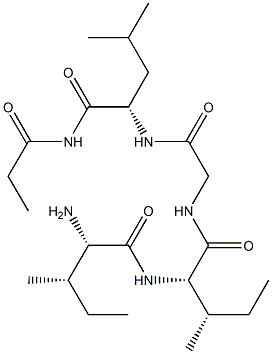 propionyl-isoleucyl-isoleucyl-glycyl-leucinamide Struktur