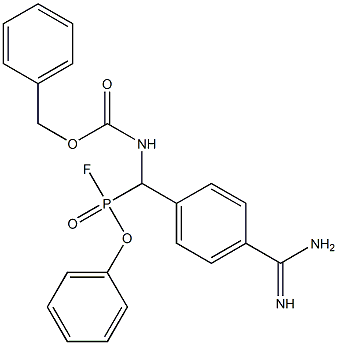 phenyl N-benzyloxycarbonylamino-(4-amidinophenyl)methyl phosphonofluoridate Struktur