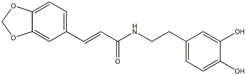 N-(3,4-methylenedioxycinnamoyl)dopamine Struktur