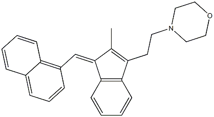 4-(2-(2-methyl-1-(1-naphthalenylmethylene)-1H-inden-3-yl)ethyl)morpholine Struktur