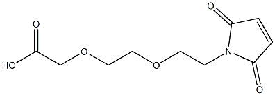 (2-(2-(2,5-dioxo-2,5-dihydropyrrol-1-yl)ethoxy)ethoxy)acetic acid Struktur