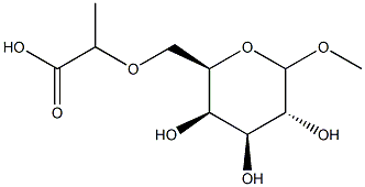 methyl 6-O-(1-carboxylethyl)galactopyranoside Struktur