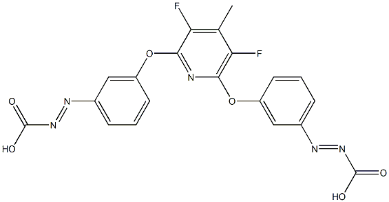 3,3'-(3,5-difluoro-4-methyl-2,6-pyridinediylbis(oxy))bis(benzenecarbox(imide)amide) Struktur