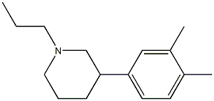 3-(3,4-dimethylphenyl)-N-n-propylpiperidine Struktur