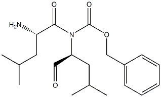 benzyloxycarbonylleucyl-leucine aldehyde Struktur