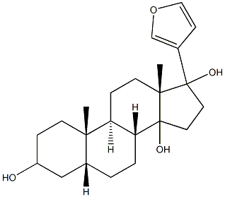 17-(3-furyl)-5beta-androstane-3,14,17-triol Struktur