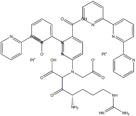 bis(2,2'-6',2''-terpyridineplatinum(I))arginyl-EDTA Struktur