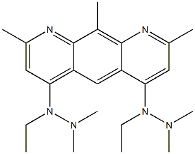 4,6-bis(dimethylaminoethylamino)-2,8,10-trimethylpyrido(3,2-g)quinoline Struktur