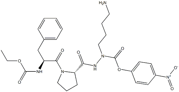 N-ethoxycarbonyl-phenylalanyl-prolyl-alpha-azalysine 4-nitrophenyl ester Struktur