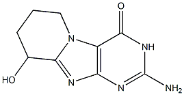 2-amino-6,7,8,9-tetrahydro-9-hydroxypyrido(2,1-f)purin-4(3H)-one Struktur