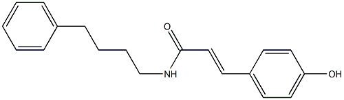 N-(4-phenylbutyl)-4-hydroxycinnamide Struktur