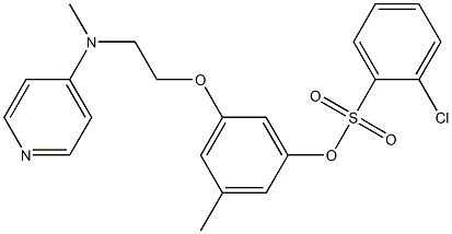 N-(2-(5-methyl-3-(2-chlorophenylsulfonyloxy)phenoxy)ethyl)-N-methyl-4-aminopyridine Struktur