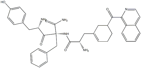 tyrosyl-1,2,3,4-tetrahydro--3-isoquinolinecarbonyl-phenylalanyl-phenylalaninamide Struktur