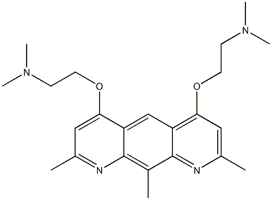 4,6-bis(dimethylaminoethoxy)-2,8,10-trimethylpyrido(3,2-g)quinoline Struktur