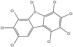 1,2,3,4,5,6,7,8-OCTACHLORODIBENZOFURAN Struktur