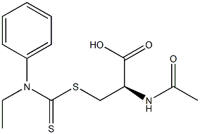 N-ACETYL-S-(N-PHENYLETHYLTHIOCARBAMOYL)CYSTEINE Struktur