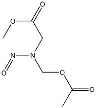 N-(METHOXYCARBONYLMETHYL)-N-(ACETOXYMETHYL)NITROSAMINE Struktur